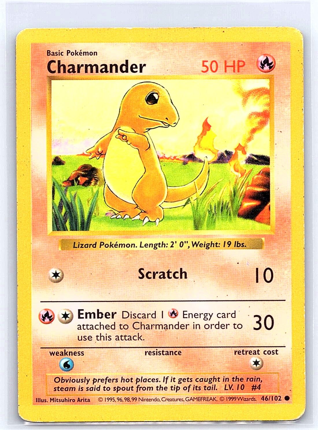 Charmander Base Set 046/102 Shadowless Non-Holo