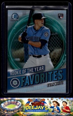 2021 Bowman #RRY-EW Evan White Chrome Rookie of the Year Favorites Mariners