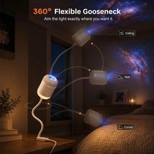 Rotatable Hd Smart Holographic Night Light Projector 2in1 Galaxy Star Projector — image 2