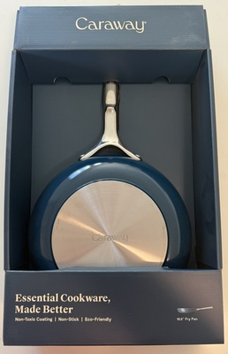 #ad Caraway Home Fry Pan Cream 10.5” Nonstick Ceramic Cookware Oven Safe Non Toxic $78.99