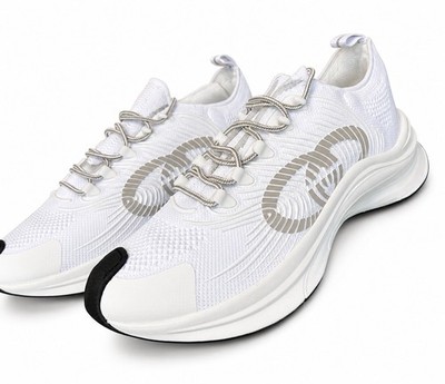 Gucci Herren Weiß Turnschuhe Technisch GG Weiß Runner Strick Turnschuhe Größe 13UK/14US