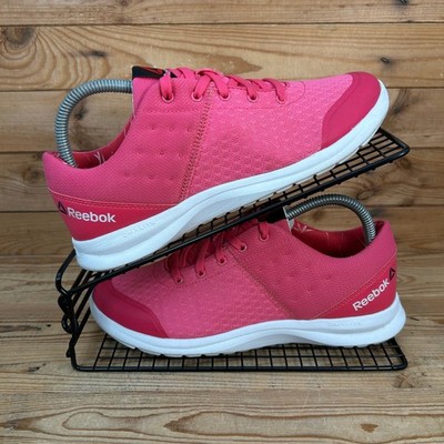 Reebok Turnschuhe Damen Größe UK 5 DMX Lite Prime pink weiß Laufen Fitnessschuhe