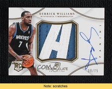 2012-13 Immaculate Premium Signatures 39/75 Derrick Williams Patch Auto READ n8q