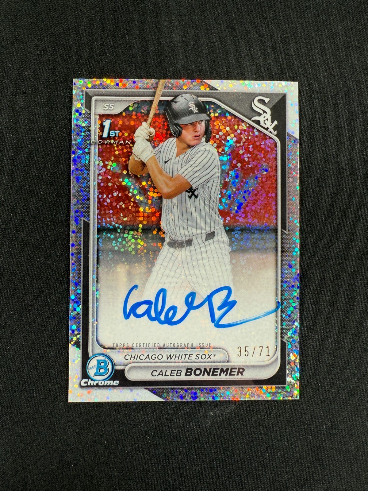 2024 Bowman Draft Caleb Bonemer 1st Bowman Chrome Sparkle Refractor Auto /71