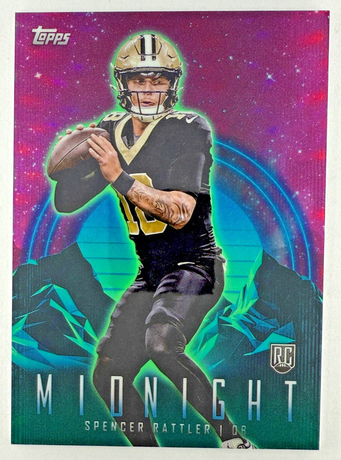 2024 Topps Midnight - SPENCER RATTLER #67 PINK Rookie RC Saints G2