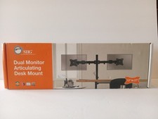 SIIG Dual Monitor Articulating Desk Mount VESA 75/100 Fits 13  27" 17 lb Each Arm