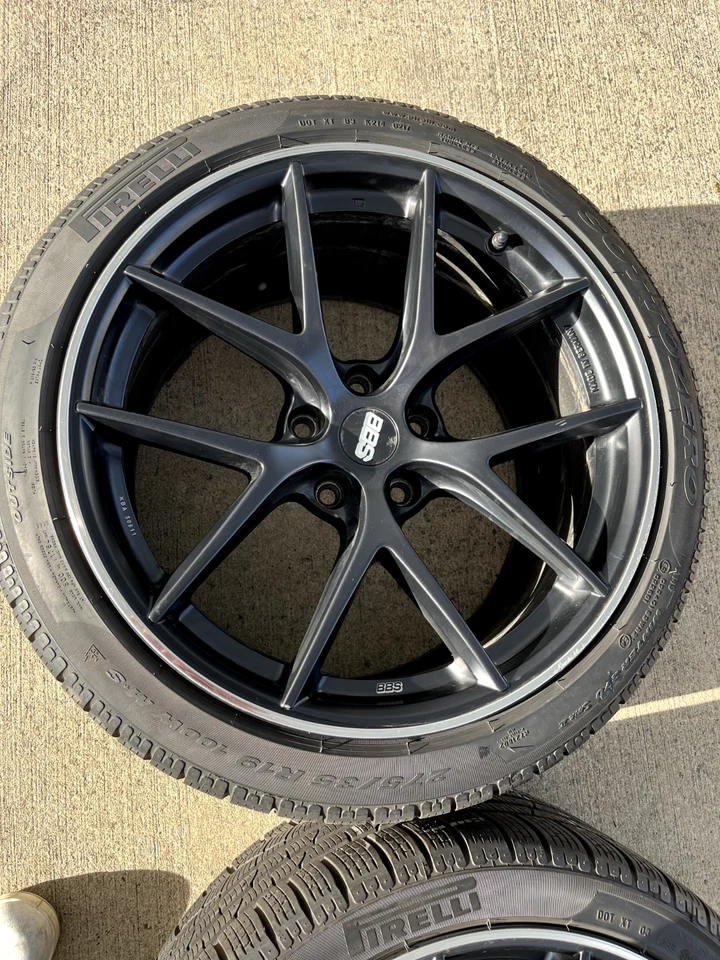 Winterreifen Winterräder BMW M3 F80 / M4 F82 19 Zoll BBS schwarz Anfahrschutz - Bild 4 von 4