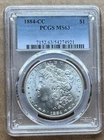 1884-CC $1 PCGS MS 63 1884 CC MORGAN DOLLAR CARSON CITY SILVER $1