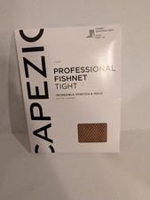 Capezio Women's Tight Size 1 XL Professional Fishnet Seamless 3000 Suntan, Matte