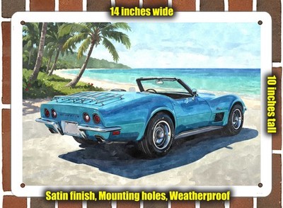Metal Sign - 1970 Chevrolet Corvette Stingray 2 Watercolor - 10x14