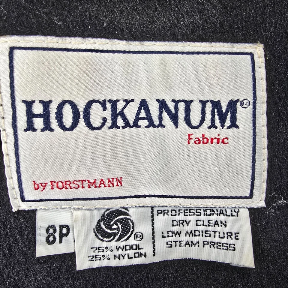 Vintage 1980s Donnybrook Black Hockanum Wool Double-Breasted Long Coat (8P) - Image 3 of 4