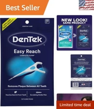 Minty Complete Clean Floss Picks - 75 Shred-Resistant Picks for Fresh Breath