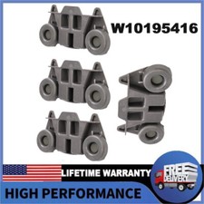 Set of 4 HQRP Wheel for Kitchenaid W10195416 Dishwasher Dishrack Roller Rack New