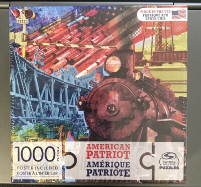 American Patriot 1000-Piece Go West Railroads Puzzle Incl. Poster NEW