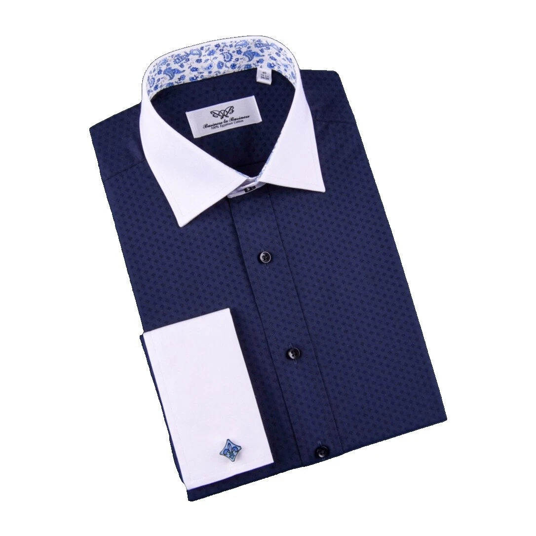 Paisley Long Sleeve Classic Fit Dress Shirts for Men
