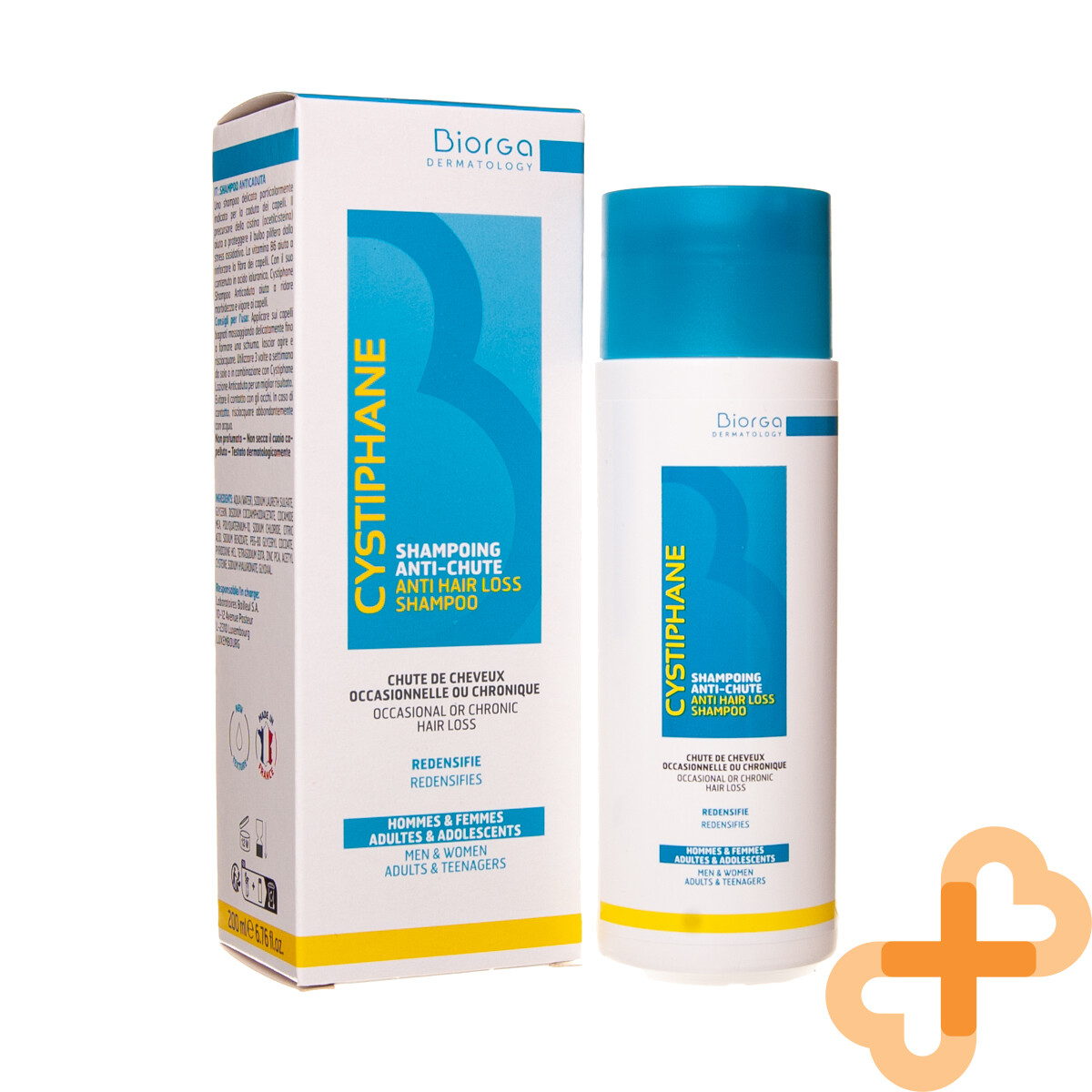 Cystiphane Biorga Anti Caída Del Cabello Champú Hombre Mujer 200ml Fortalece
