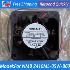 NEW For NMB 2410ML-05W-B60 DC 24V 0.17A Axial flow cooling fan 2pin 6CM 6025
