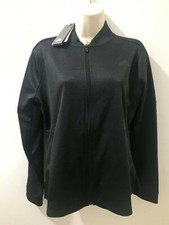 Adidas Womens Black M Team Issue Bomber Full-Zip Jacket 60 NWT DH8155