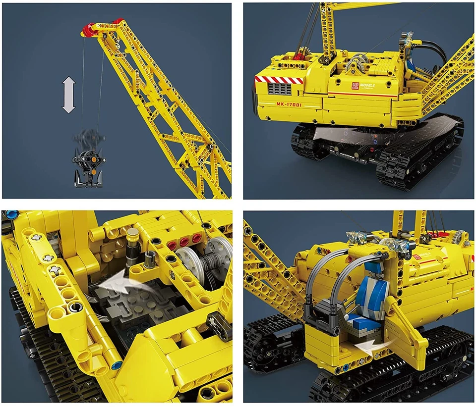 Mould King 17001 Raupenkran RC Fernbedienung Technik Bausteine - Bild 2 von 4