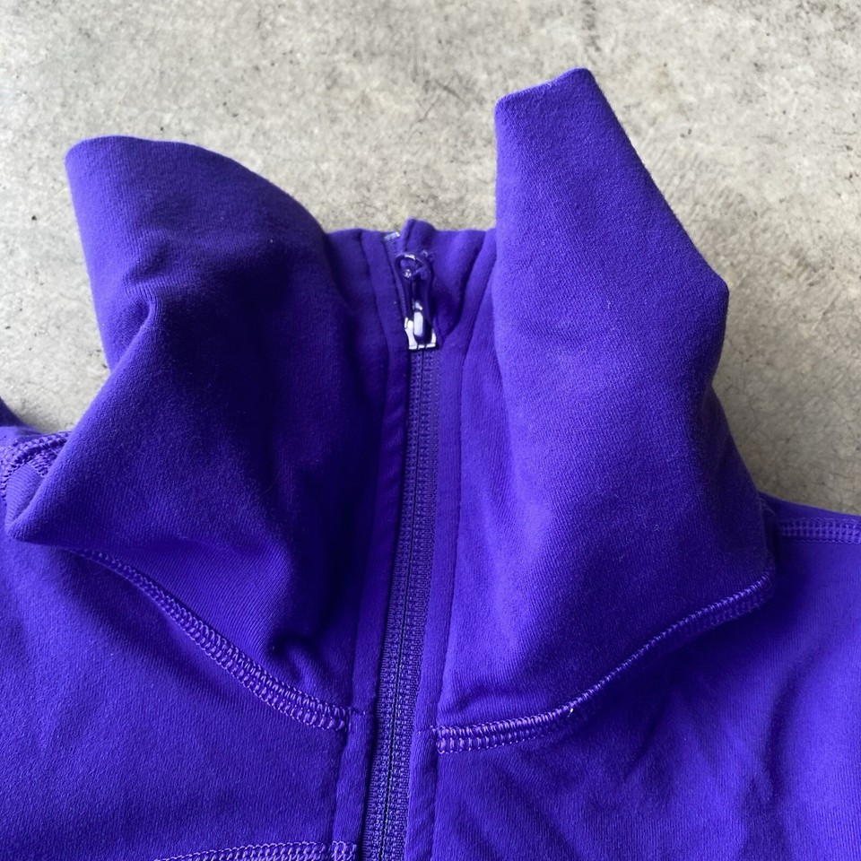 Lululemon full zip jacket purple size 4 W/thumb holes Define Scuba eBay