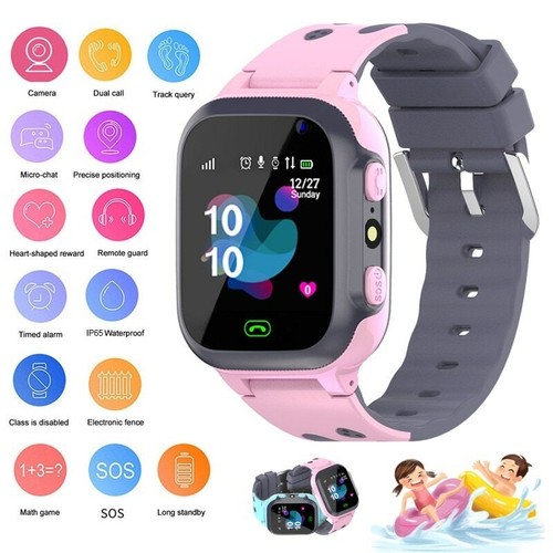 Niños Reloj inteligente para Niños SOS Tracker Impermeable Reloj inteligente  GPS Móvil llamada | eBay