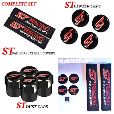 FÜR FORD ST 2X SICHERHEITSGURT SCHULTERPOLSTER, 4X ST MITTELKAPPEN, 4X ST STAUBKAPPEN, GRATIS 