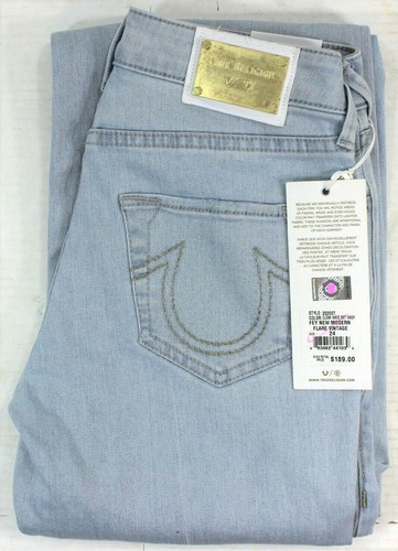 True Religion Womens Jeans Fey New Modern Flare Clean Wave Sky Wash 202027 Long - Picture 5 of 5