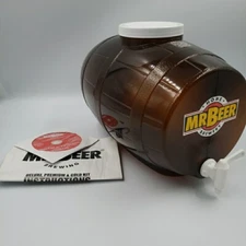 Mr Beer Brewing Keg Barrel w/ Spigot & Lid Fermenter NEVER USED Instruction DVD