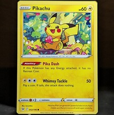Pikachu 052/196 NM Lost Origin Pokemon Card love heart 52/196 valentine's day on eBay
