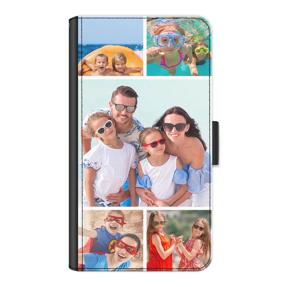 Personalised Phone Case For iPhone 15/14/13/12/11 Photo Collage PU Leather Cover - Image 2 of 4