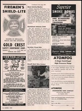 1957 Underwriters Pump Co. Los Angeles Atomfog Centrifugal Fire Pump Print Ad