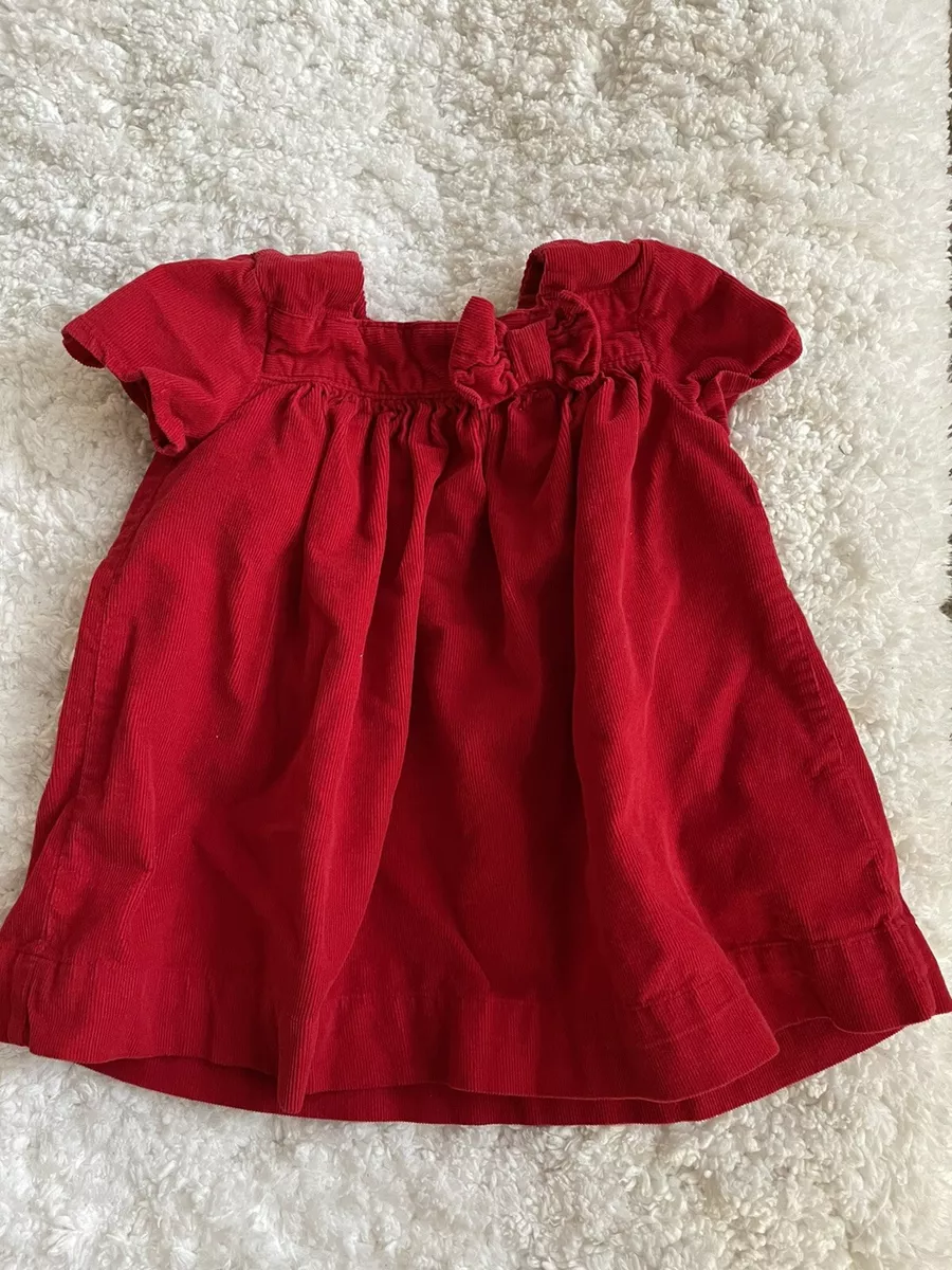Baby girl red corduroy dress cheap