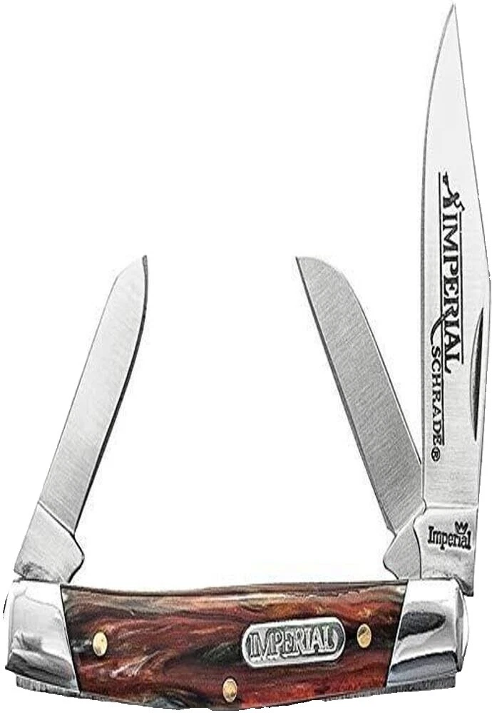 Schrade Stainless Steel Handle Pocketknife Collectible Folding Knives