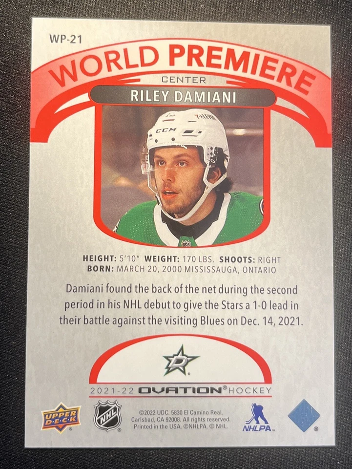 2021 Ovation World Premiere Red Riley Damiani Rookie RC /199 - Image 2 of 2