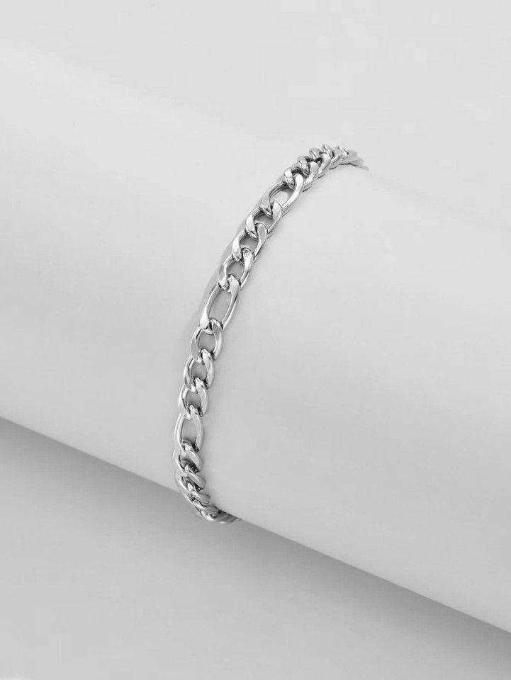 Men Minimalist Chain Bracelet, Stainless Steel Jewelry for Jewelry Gift