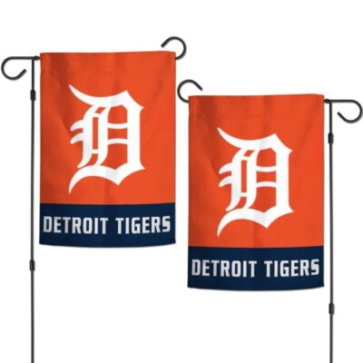DETROIT TIGERS 2 SIDED EMBROIDERED APPLIQUE GARDEN FLAG 12.5''X18'' MLB