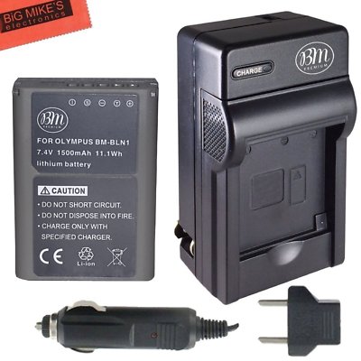 BM BLN-1 Battery & Charger for Olympus Pen F, OM-D E-M1, OM-D E-M5 II, OMD E-P5