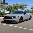 For 11th Gen 2023-26 Honda Accord 4pc Jdm V1 Style Gloss Black Front Bumper Lip