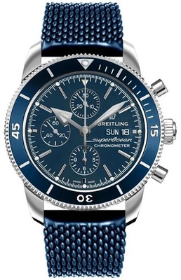 A13313161C1S1 Men's Watch Chronograph Blue Dial Breitling Superocean Heritage II