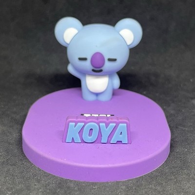 BT21 KOYA Character Toy Figure Silicone Cell Phone Holder Stand Blue/Purple A6