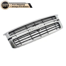 Silscvtt Front Upper Grille Chrome For Chevy Tahoe/Suburban LTZ Style 2015-2020