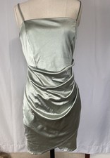 Windsor women’s sage green dress snatched side spaghetti straps club size Large