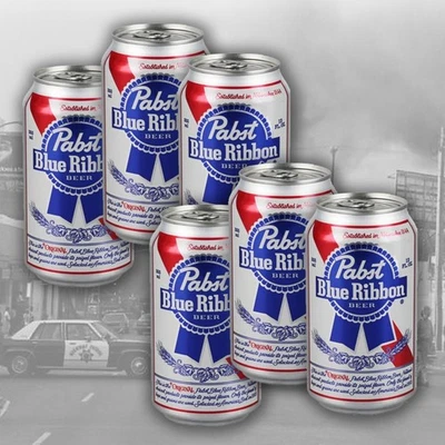Pabst Blue Ribbon Bier 6x Dose (355ml) - USA Import, 4,8% Vol. - NEU & OVP