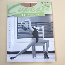 Capezio 1815 Ultra Soft Footed Dance Tights Caramel CAR Small Medium S/M NEW