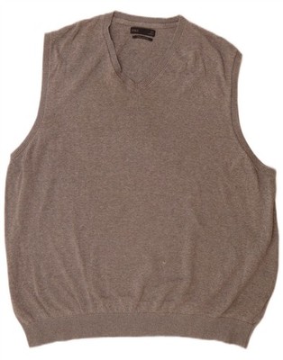 Marks & Spencer Herren Trägershirt Tank Top 2XL Grau Baumwolle BE03