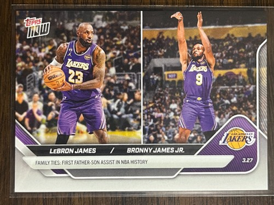 #ad 2025 26 Topps Now NBA #229 LeBron James Bronny James Los Angeles Lakers $8.99