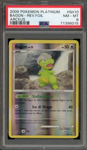 Pokemon Bagon Platinum Arceus Shiny Holo Rare #SH10 PSA 8
