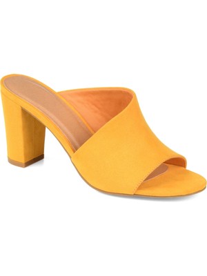 JOURNEE COLLECTION Womens Yellow D'orsay Allea Mules Shoes 5.5