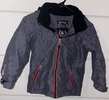 Killtec Sz 6 Black Gray Dot Pattern Jacket Waterproof Windproof Ski Snowboard