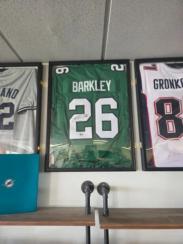 Saquon Barkley Signed Philadelphia Eagles NFL Football Jersey with COA